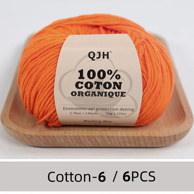 QJH 100% Cotton Yarn, Cotton Baby Sport Weight