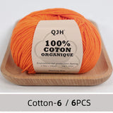 QJH 100% Cotton Yarn, Cotton Baby Sport Weight