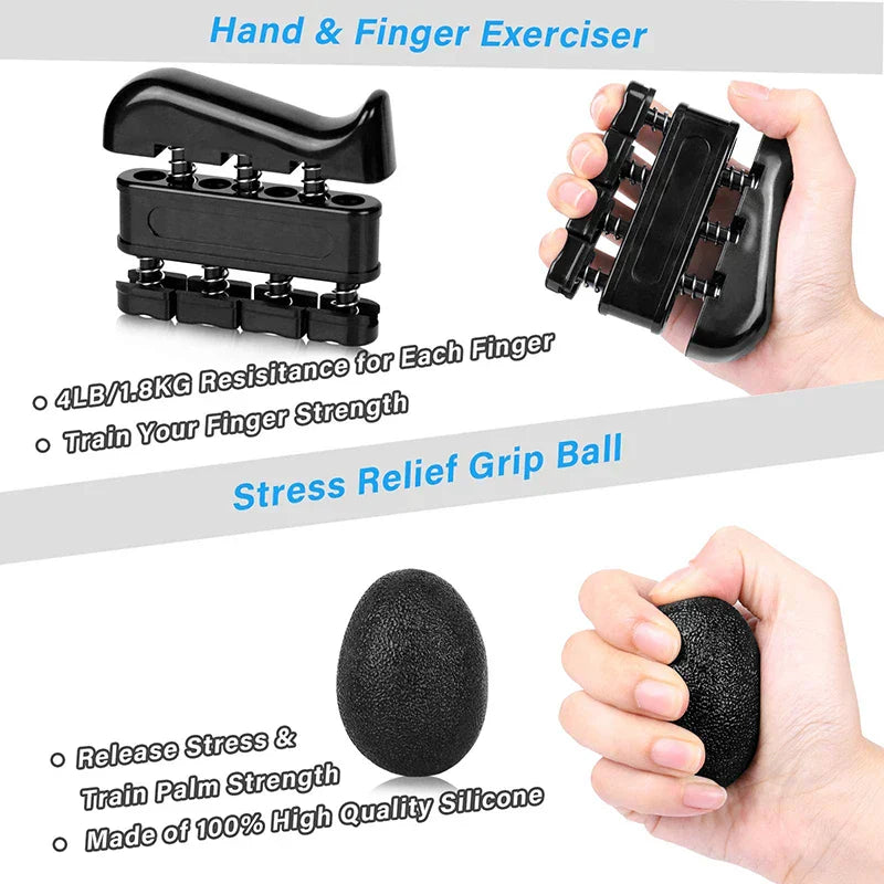 5pcs Fitness Hand Grips Set With Counter Adjustable