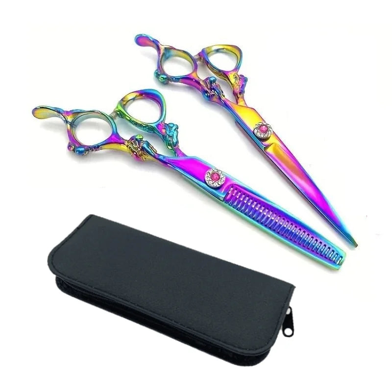 Colorful Hairdressing Scissors Set, Hair Cutting Scissors, Hair