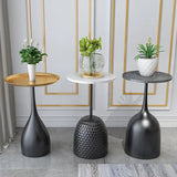 منضدة قهوة Nordic Simple Creative Small Coffee Table Living Room Sofa Round Table Side Table Bedside Marble Corner Table Gold