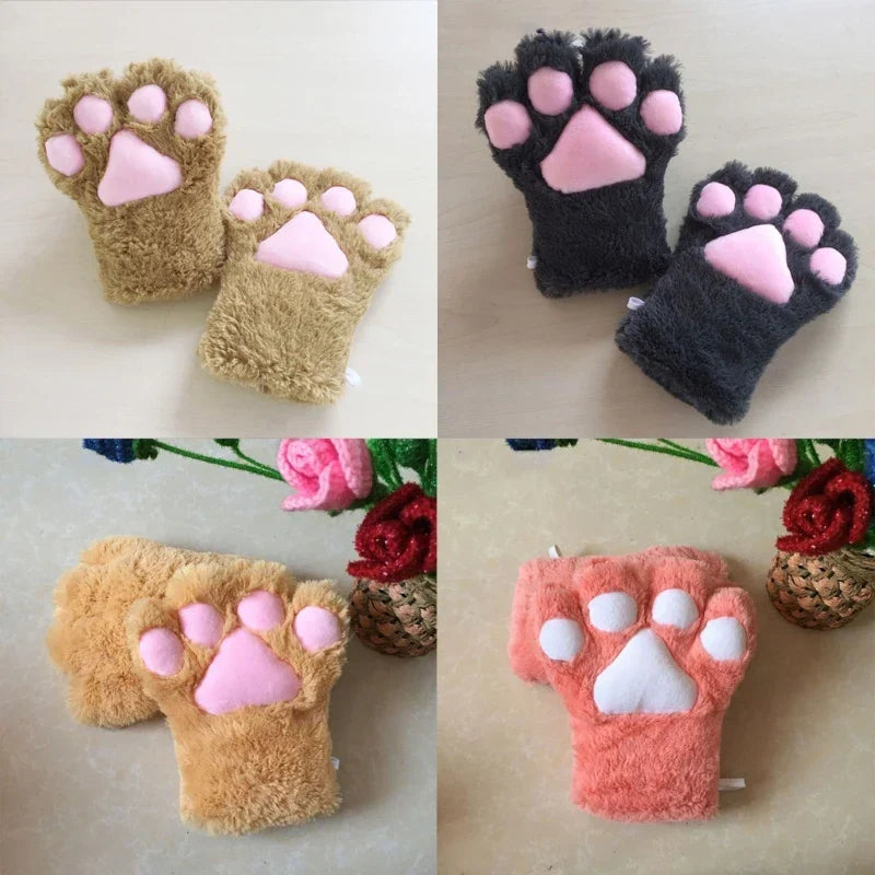 Furry for Cat Paws Gloves Animal Cosplay Costume