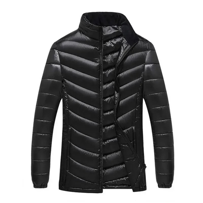 Men's Down Jacket Short Male Padded Coats Slim