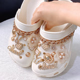 Shoe Charms for Crocs DIY Diamond Pearl Chain