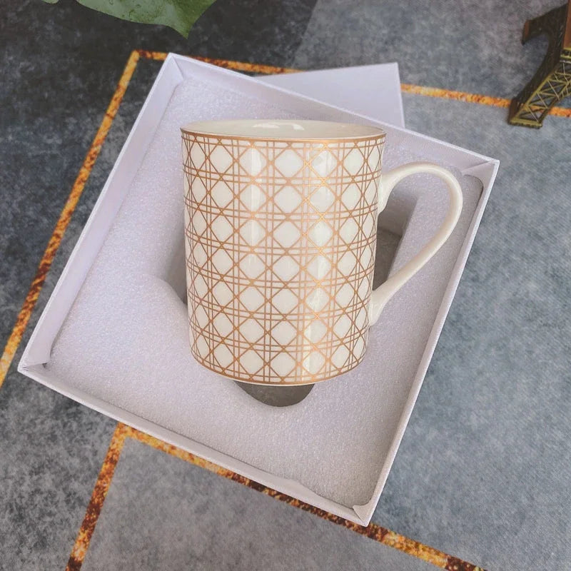 Luxury Brand Ceramic Coffee Cup Tumbler Mug Living