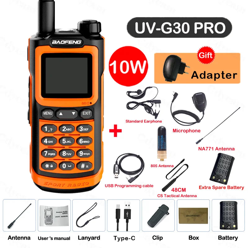 2024 Baofeng UV-G30 Pro Walkie Talkie Long Range