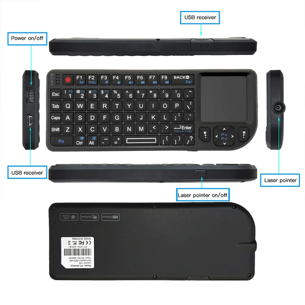 A8 Mini Wireless Keyboard 2.4G 7 Color Backlit