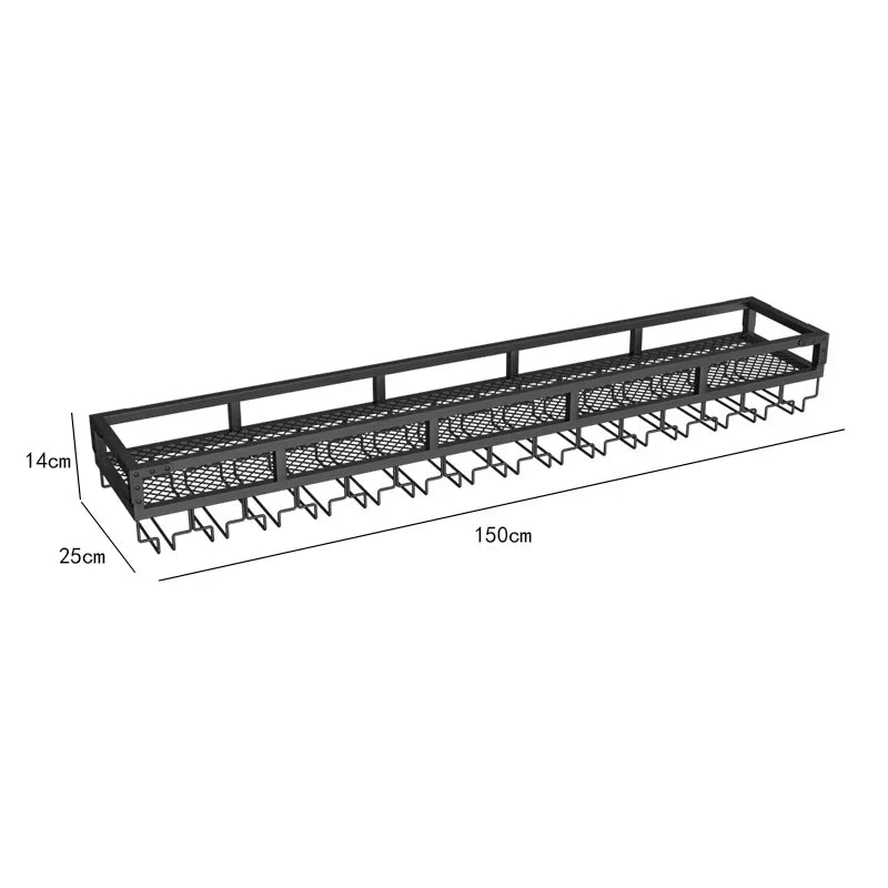 Bar Metal Wine Rack Display Wall Mounted Club