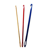 3PCS Aluminum Tunisian Afghan Crochet Hook Thread Needles