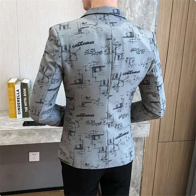 Men Blazer 2024 Spring Fashion High-quality Men Korean