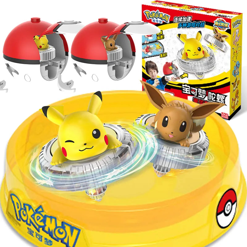 Pokemon Ball Battle Gyro Toy Pikachu Charmander Mewtwo