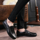 Genuine Leather Men Casual Shoes Luxury Brand 2023