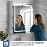 VOWNER Bathroom Medicine Cabinet with LED Lights and
