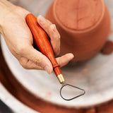 Tungsten Steel Ring-shaped Double-head Trimming Scraper Wooden Handle