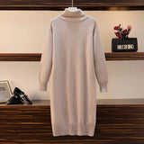 Knitted dress autumn and winter women's loose long