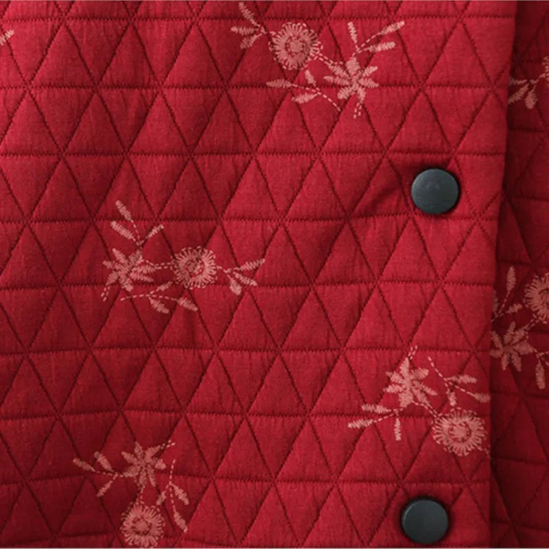 Womens Plus Size Autumn Winter Quilted Jacket Casual