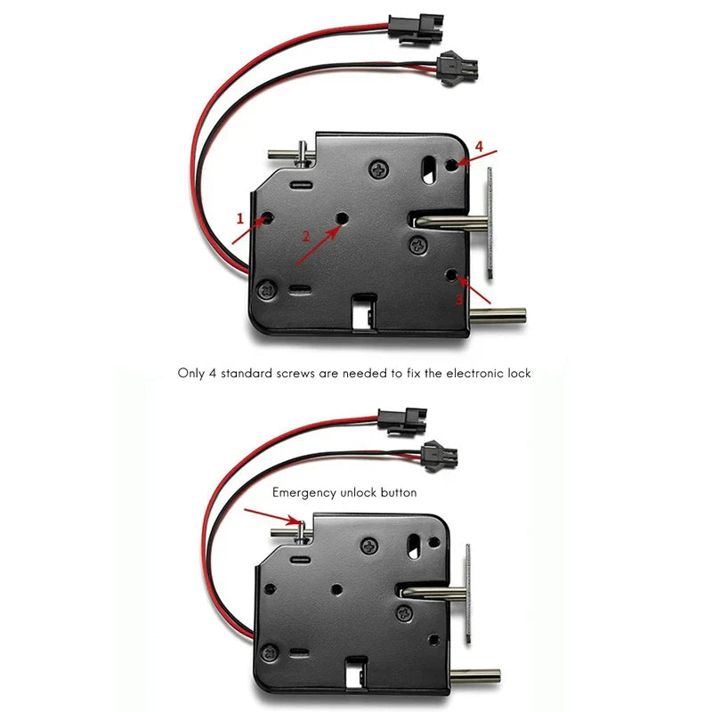 2X 12V 2A Intelligent Electronic Control Electromagnetic Lock,Locker
