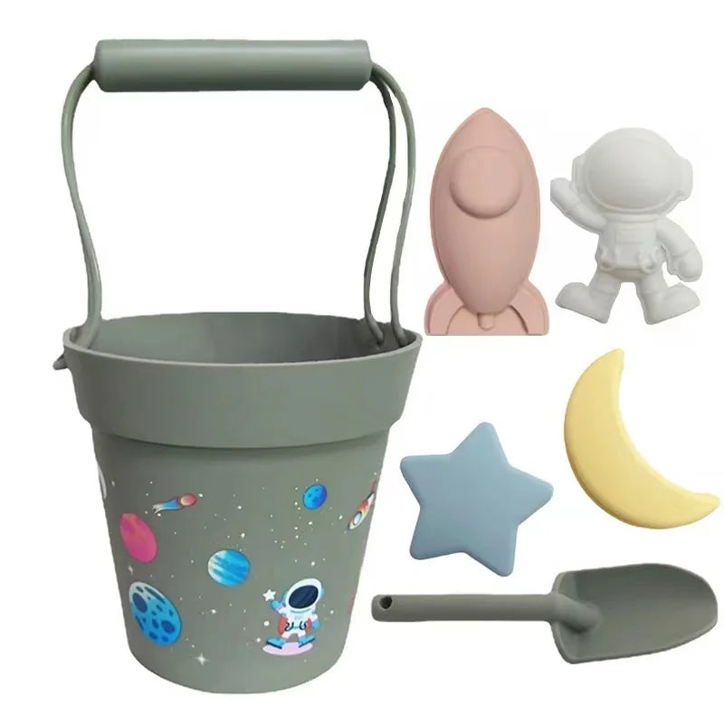 New Summer Beach Toys Kids Soft Silicone Sandbox