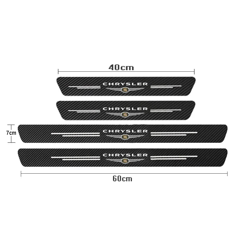Car Door Sill Protector Carbon Fiber Threshold Decals