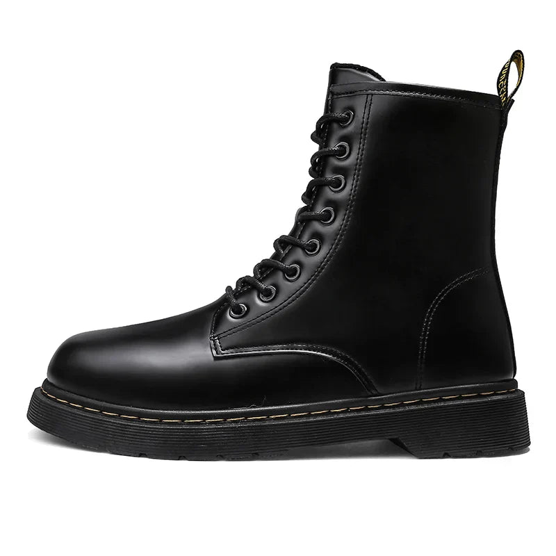 Leather Boots Man Autumn Winter High Top Classic