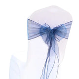 50PCs/lot Wedding Chair Decoration Organza Chair Sashes Knot
