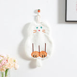 Cute Coral Plush Cat Wipe Towel Microfiber Hand