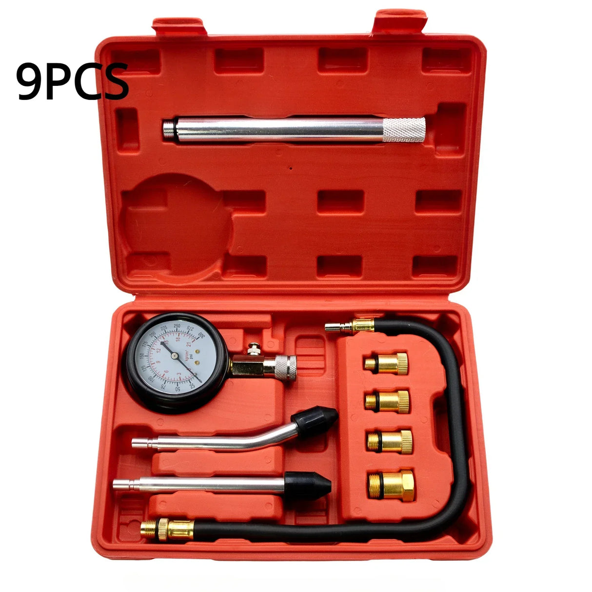 Auto Cylinder Pressure Gauge 0-300psi Motorcycle Repair Inspection