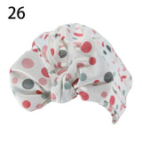 Waterproof Leopard Print Cap Elastic Bow Nightcap Women