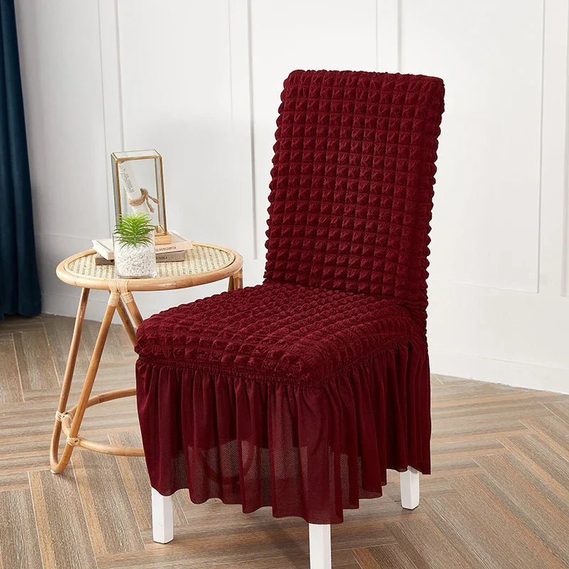 high quality Seersucker chair cover for dining room