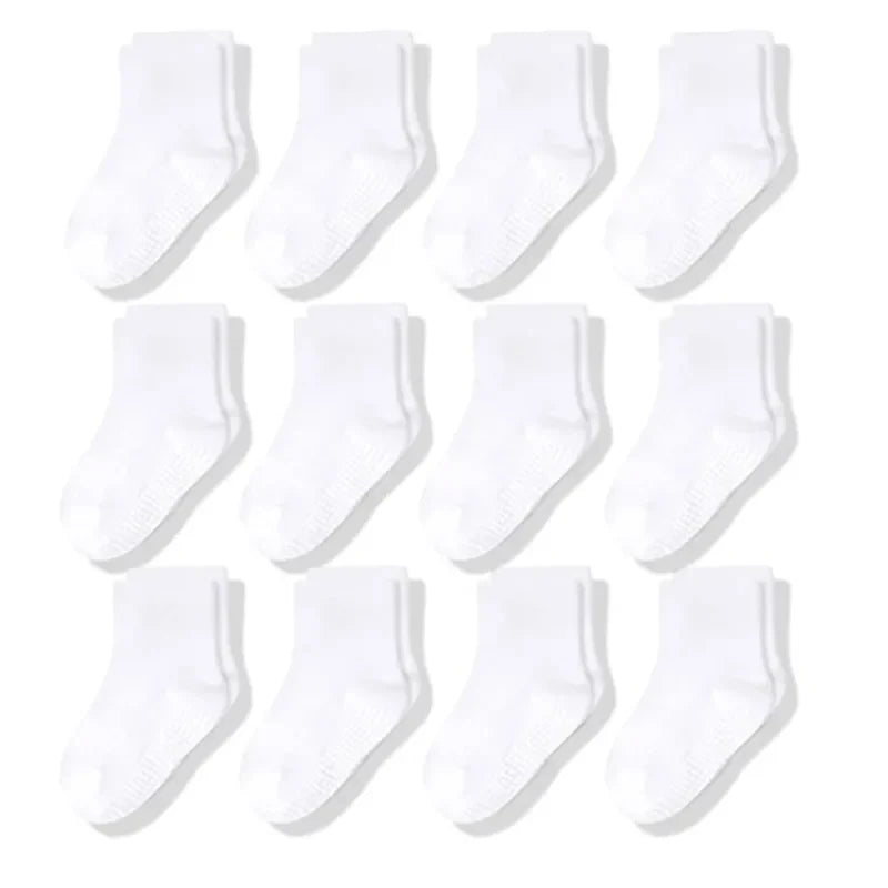 12 Pairs/Lot Non Slip Toddler Socks with Grip