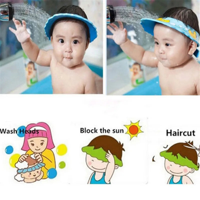 Adjustable Baby Shower Hat Toddler Kids Shampoo Bathing