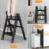 Thickened Metal Folding Ladder Multifunction Household Ladder Stool