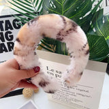 Real Rex Rabbit Hair Headband Fur Hairpin Korean