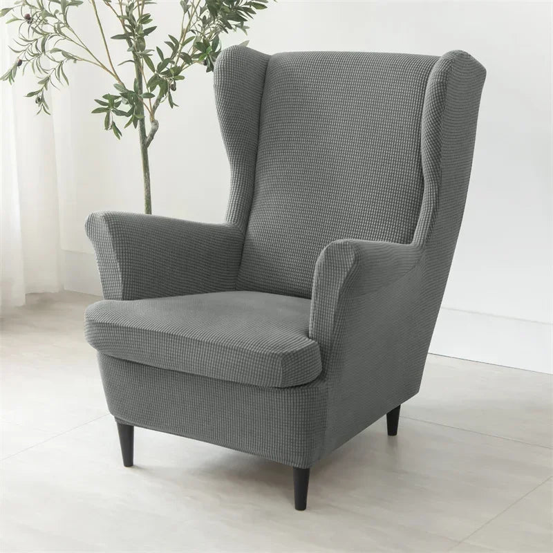 Polar Fleece Wing Chair Cover Stretch Wingback Sofa