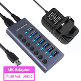 Metal USB 3.0 Hub Multi USB Splitter 4/7/10Ports