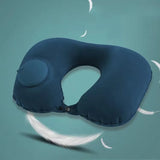 U-Shaped Inflatable Travel Pillow Portable Air Neck Support