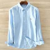 2021 New 100% Pure Linen Long Sleeve Shirts