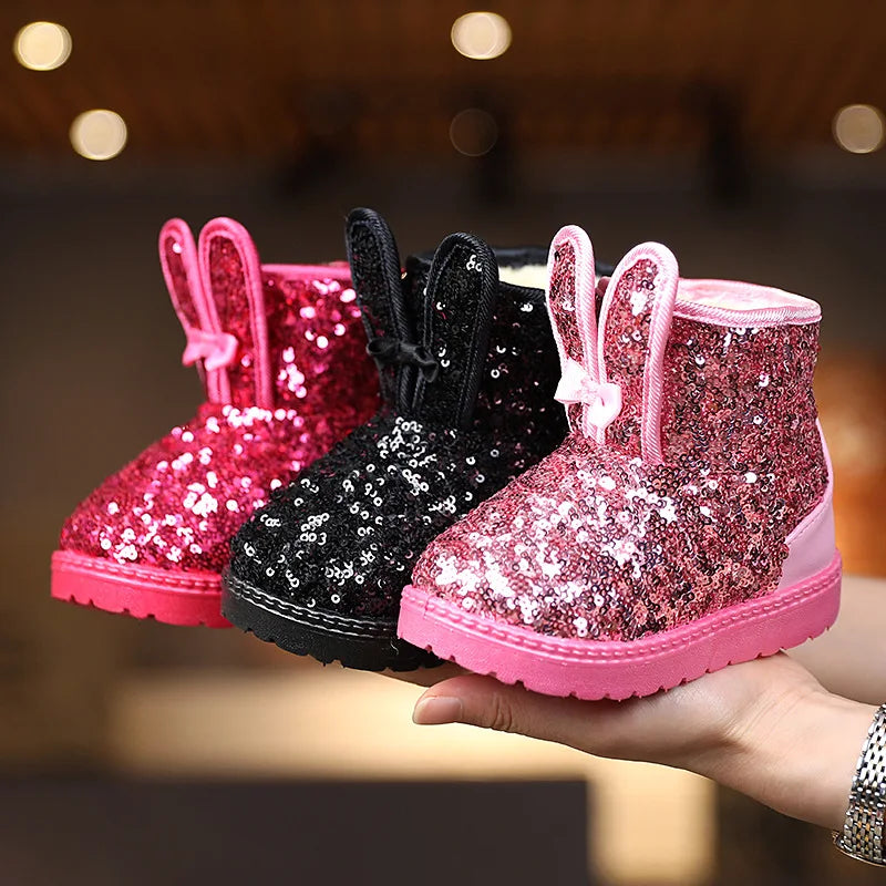 New Winter Children's Girls Snow Boots Cute Baby