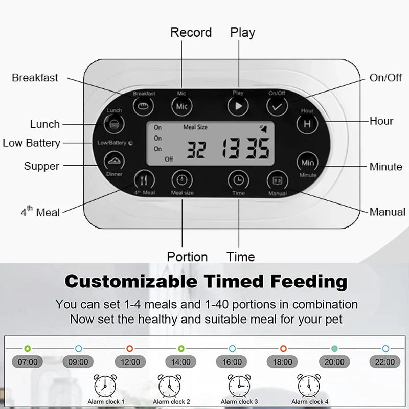 Cat Timing Feeder Smart APP Cat Feeder Stainless