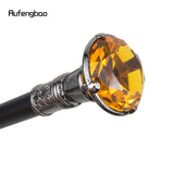 Orange Diamond Type Silver Walking Stick with Hidden