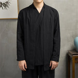 Linen Shirt Jacket Men Spring Autumn Two-layer Shirt