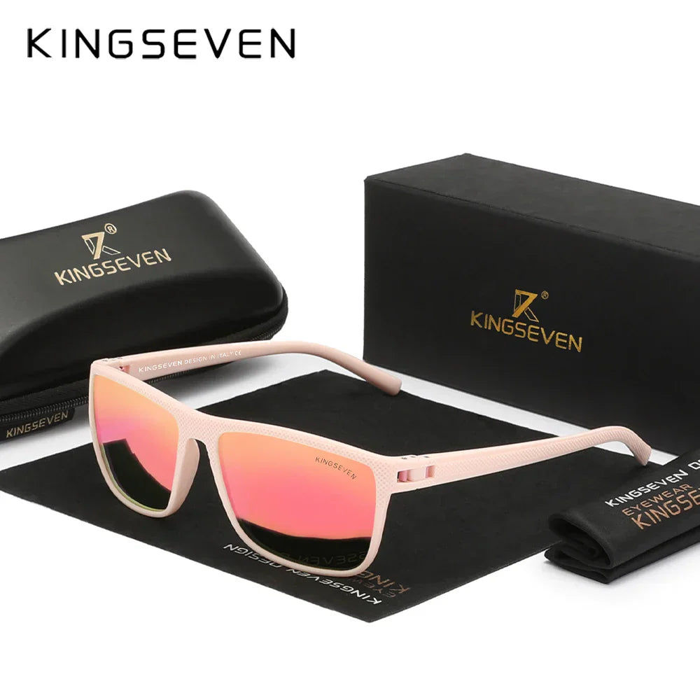 KINGSEVEN Fashion Women‘s Sunglasses New Design Rainbow Mirror Lens Polariz UV400 Glasses Chroma Party High Quality Men Eyewear