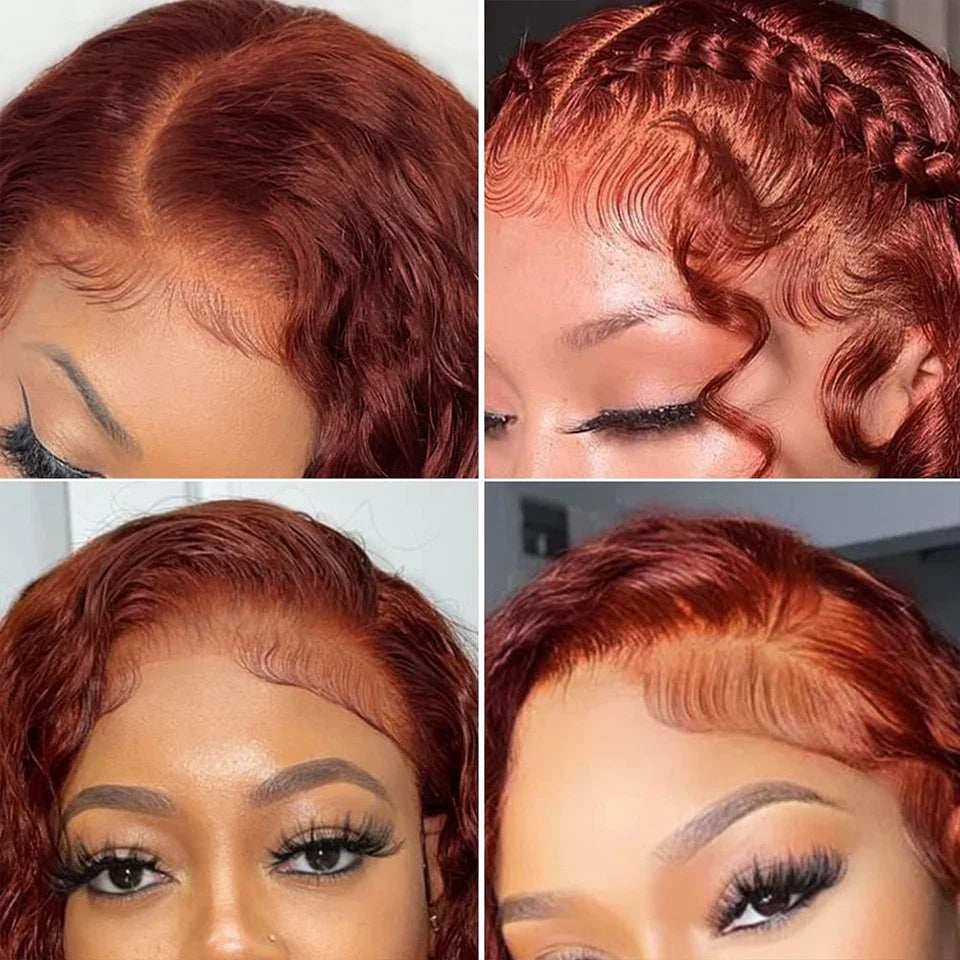 Reddish Brown Jerry Curly 13x4 Lace Front Wig