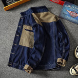 2023 Autumn Motor Denim Jacket Foe Men High