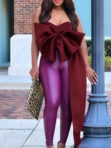 LW Plus Size top Off The Shoulder Bow