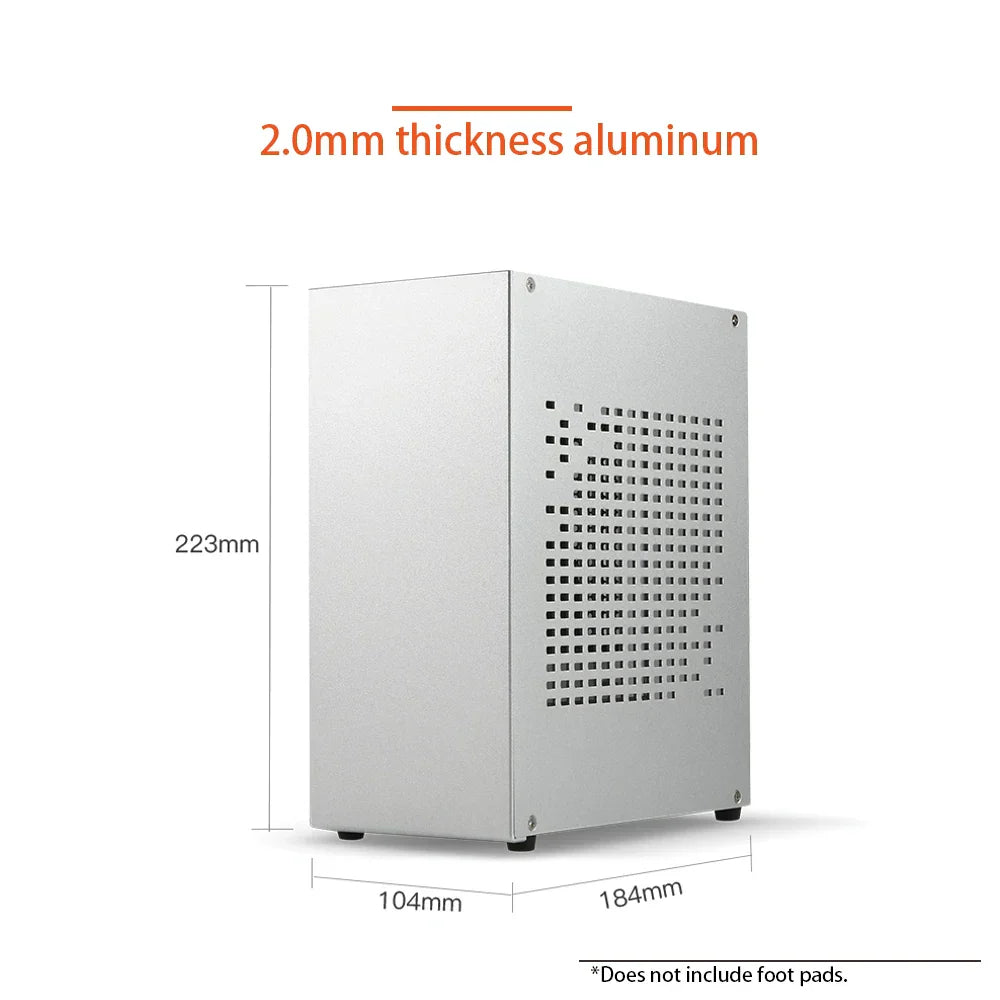 All Aluminum 2.0mm HTPC Mini ITX A4 Chassis