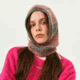 Rainbow Wool Balaclava Hats for Men Women Unisex