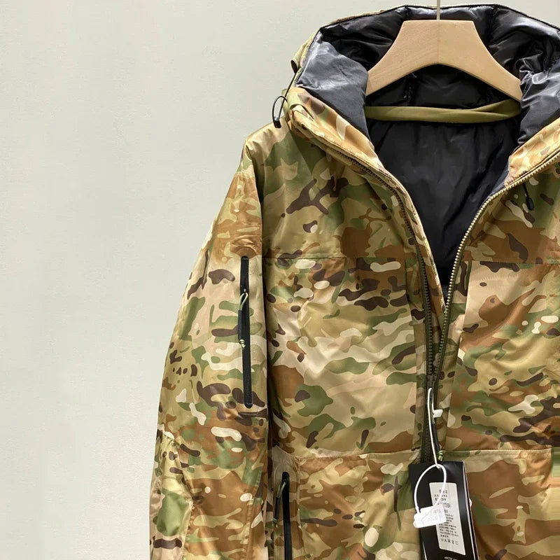 Thickened Men's Down Jackets Hooded Windproof Outdoor Warmth