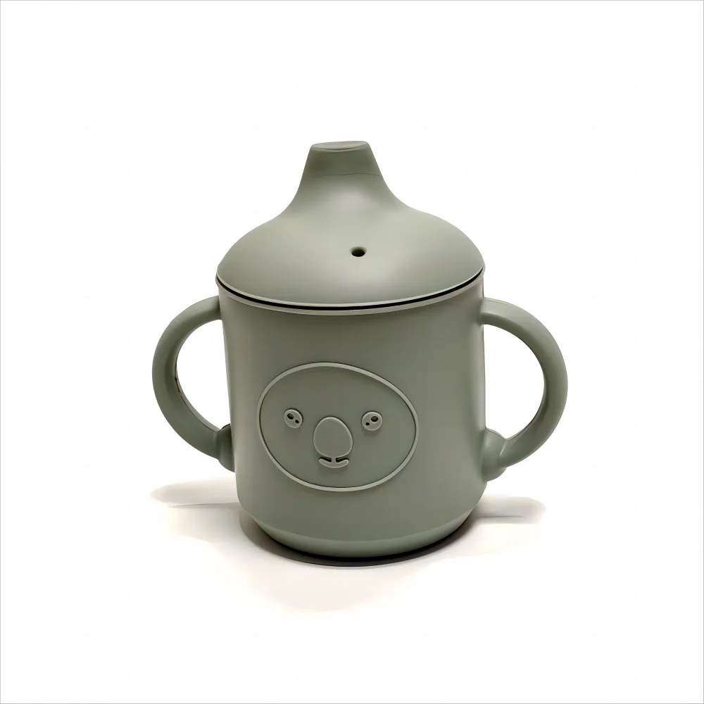Children's Silicone Cup with Lid Learning Drinking Cup