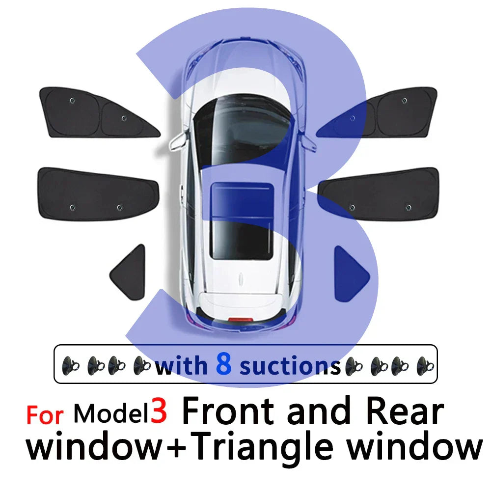 Car Side Window Sunshade Front Rear Windshield Privacy